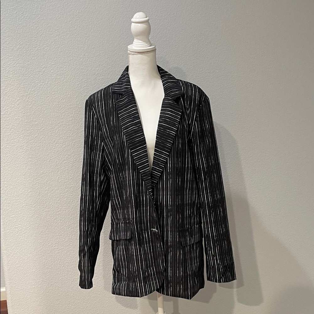 Disney Black and White Striped Jack Skelington Jacket